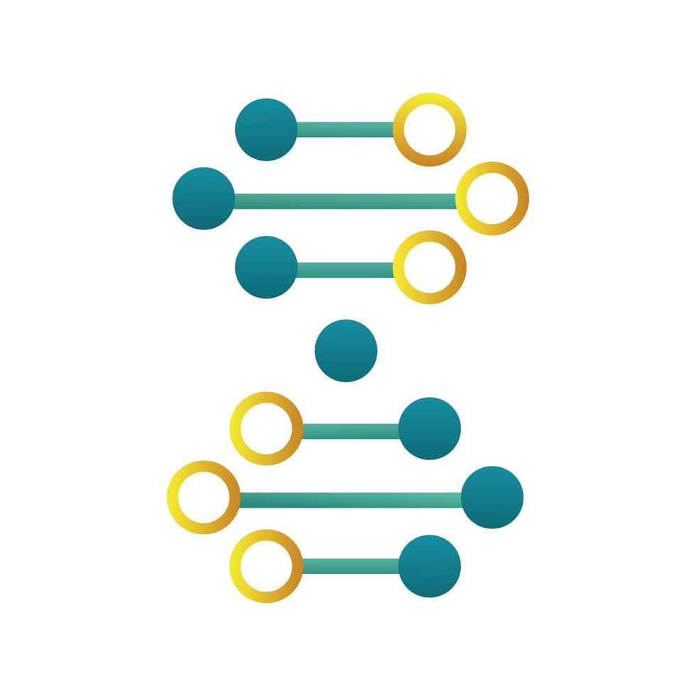 DNA-molecuul structuur geïsoleerde pictogram vector