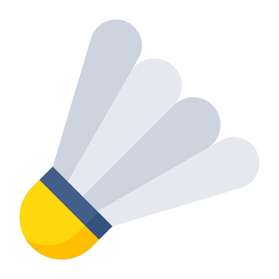 badminton vogeltje icoon, vlak ontwerp van shuttle vector