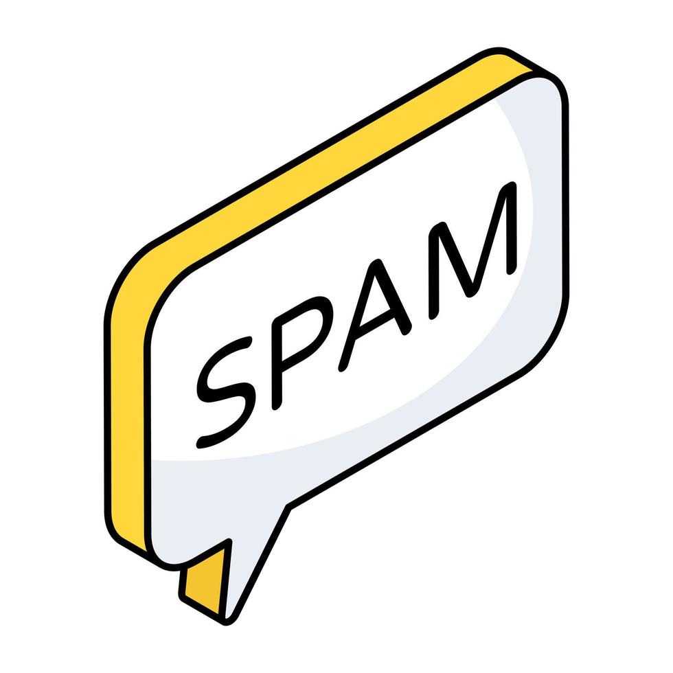 vector ontwerp van spam bericht