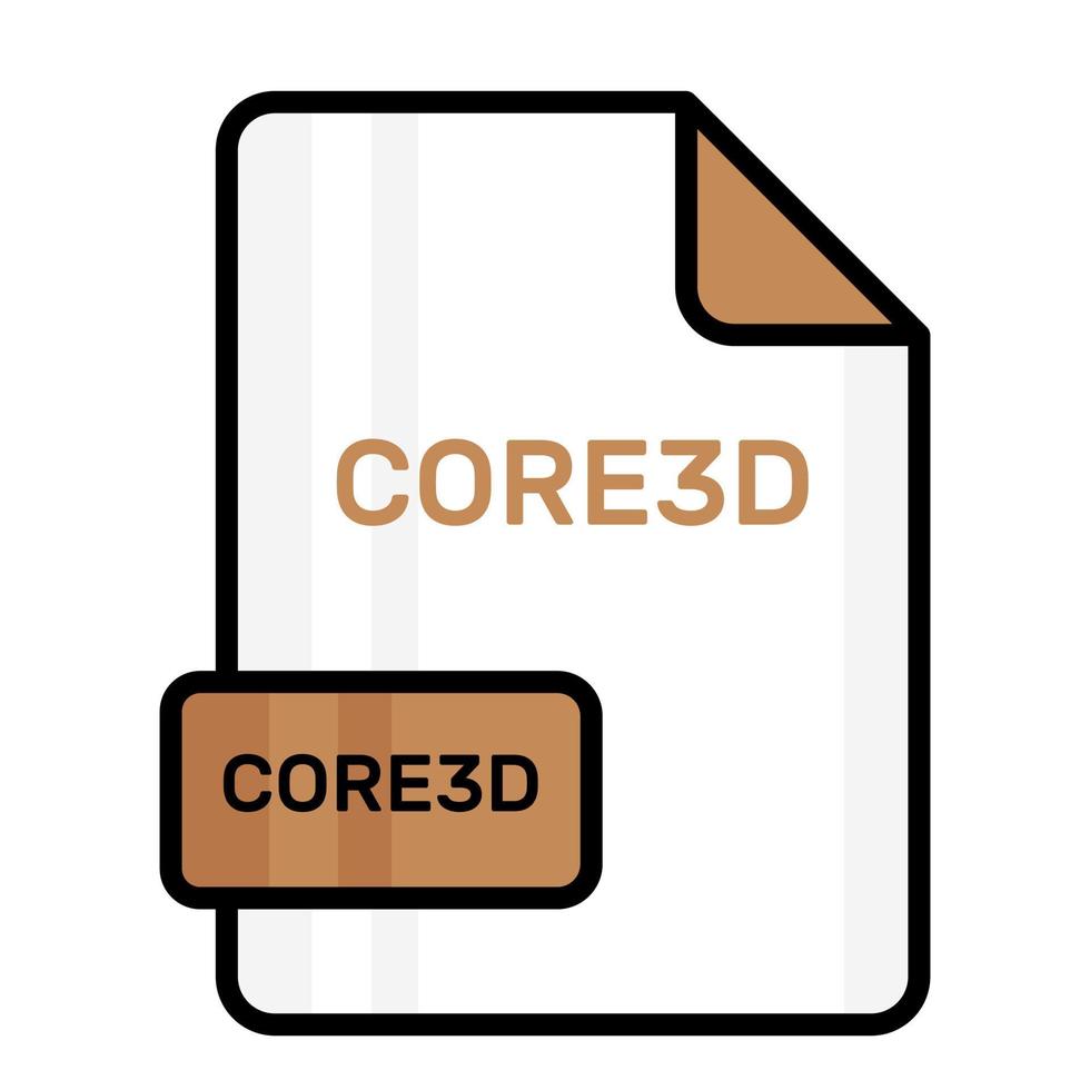 een verbazingwekkend vector icoon van kern3d het dossier, bewerkbare ontwerp