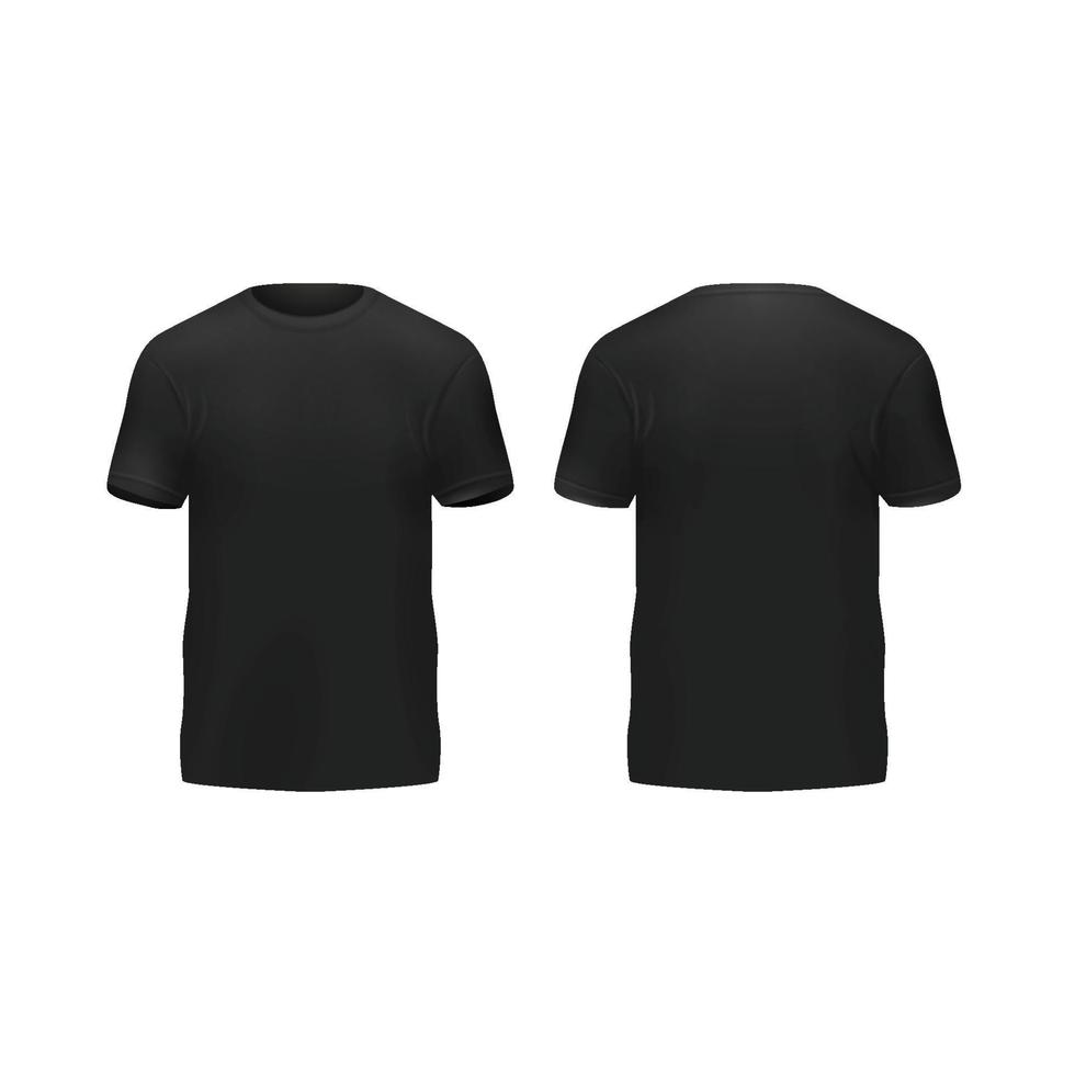 3d zwart t-shirt kleding voor Mens vector