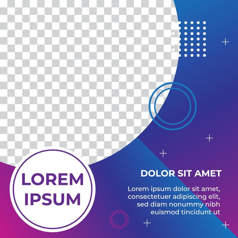 bewerkbare sociaal media post sjabloon. elegant uitverkoop en promotionele web spandoek. kleurrijk folder ontwerp. iedereen kan gebruik deze ontwerp gemakkelijk. magenta Purper blauw wit kleur thema vector