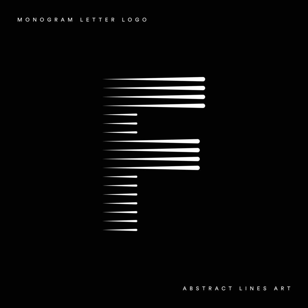 brief f abstract modern lijnen kunst monogram logo vector