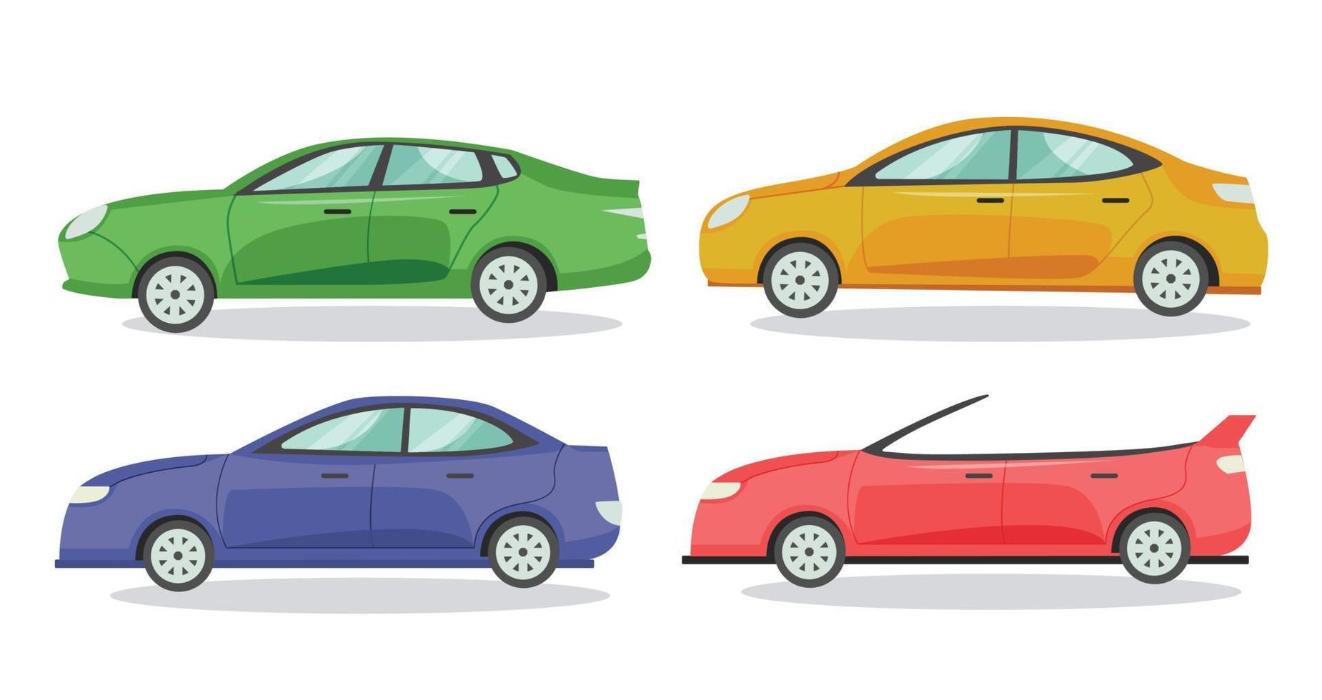 auto voertuigen vervoer in vlak stijl vector illustratie