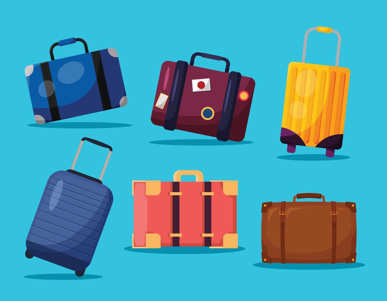 bagage koffer isoleren reizen symbool vector illustratie