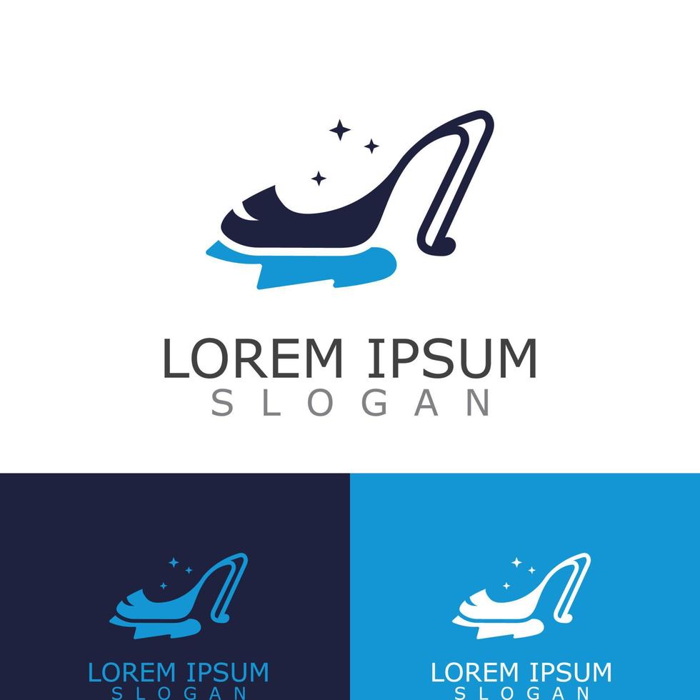 Dames schoenen logo ontwerp hoog hiel- mode icoon sjabloon vector voor bedrijf op te slaan