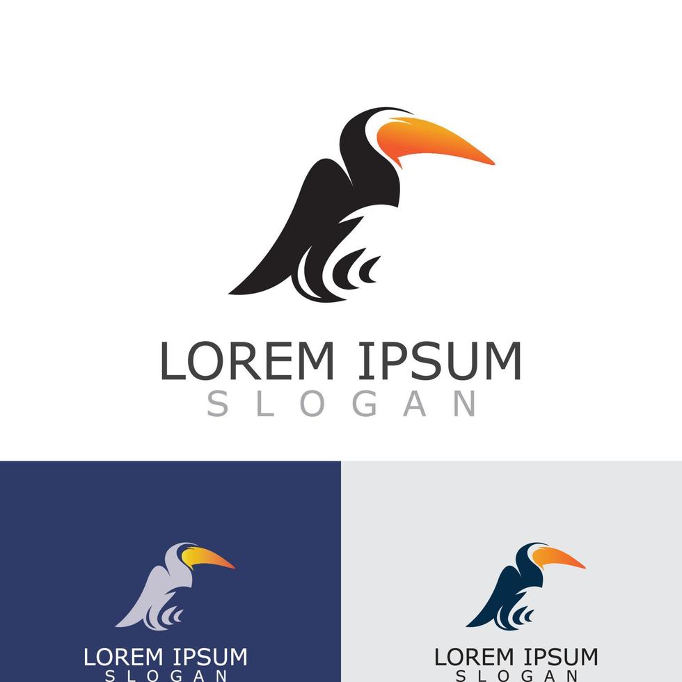 toekan gemakkelijk logo ontwerp beeld vogel vector illustratie