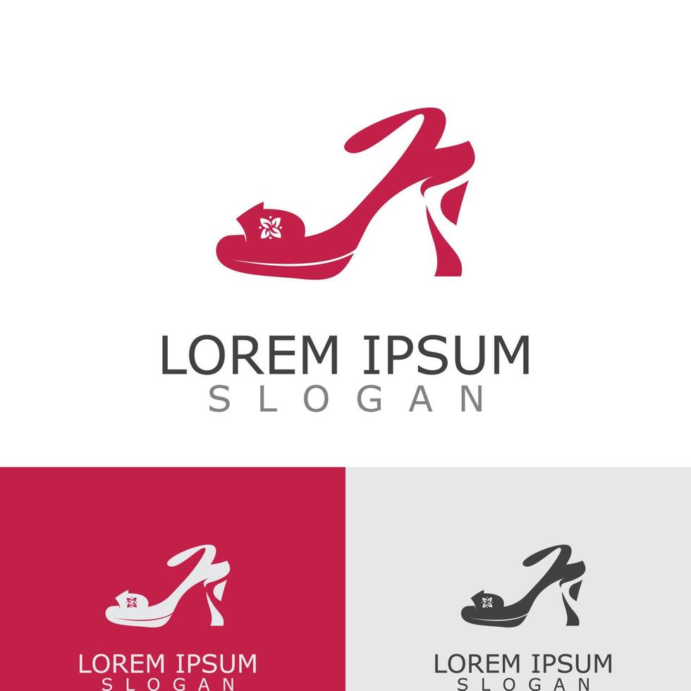 Dames schoenen logo ontwerp hoog hiel- mode icoon sjabloon vector voor bedrijf op te slaan