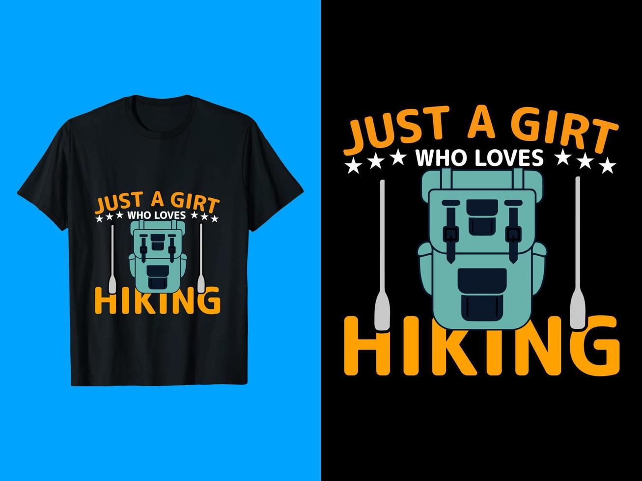 hiking, typografie, vector t-shirt ontwerp