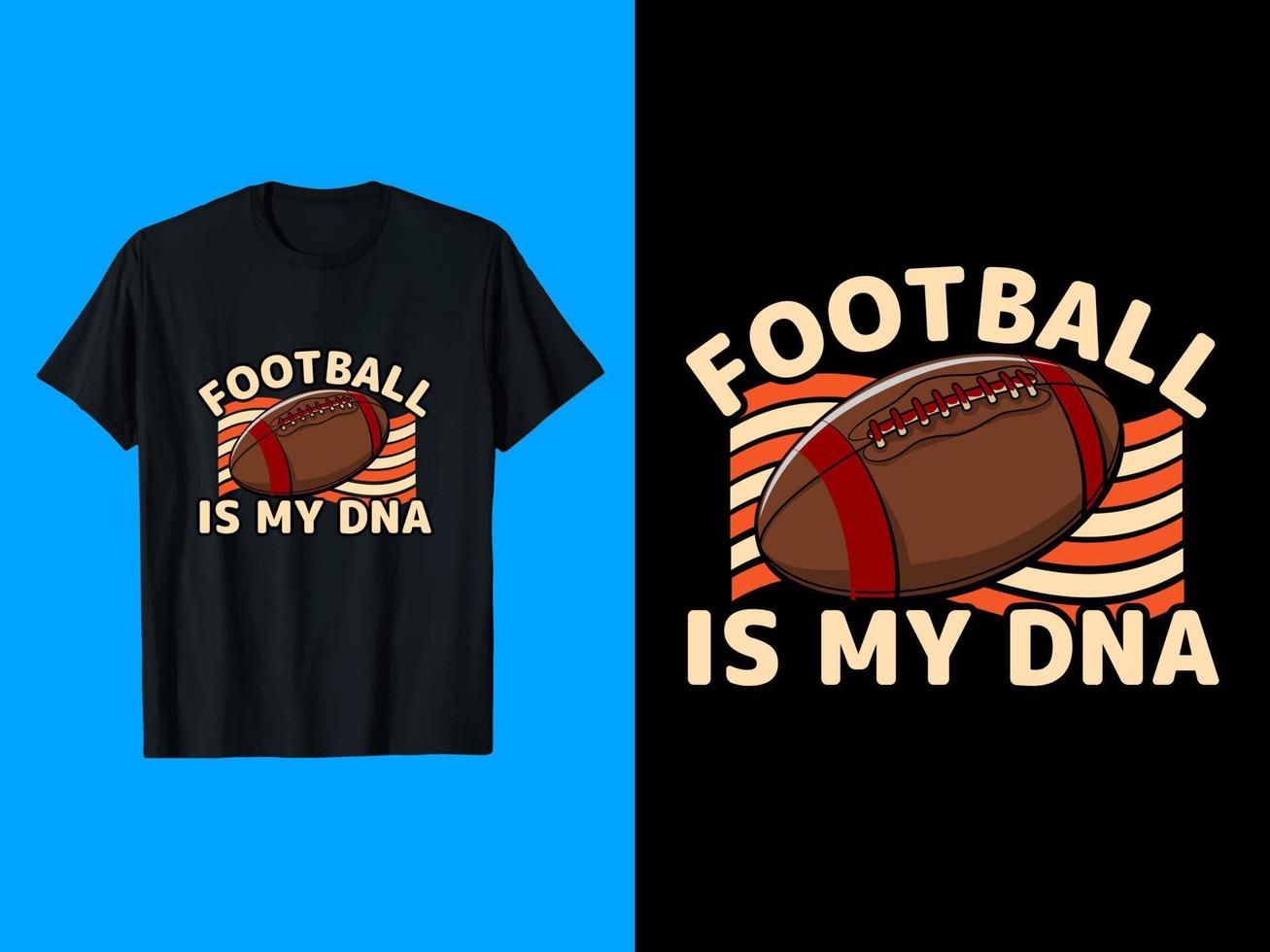 Amerikaans voetbal is mijn dna t-shirt ontwerp vector