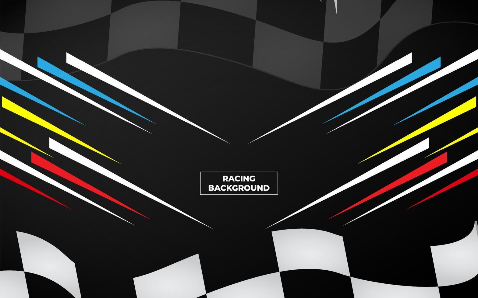 modern racing ontwerp achtergrond vector. modieus racing achtergrond sjabloon met ras vlag. vector