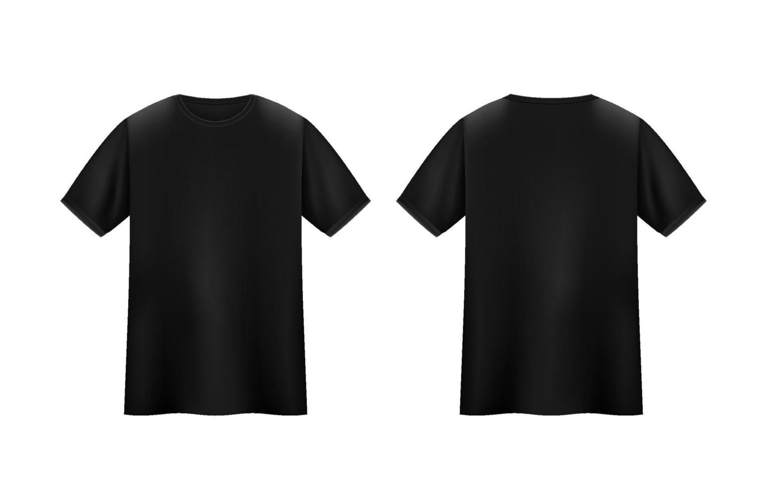 zwart realistisch 3d t-shirt vector