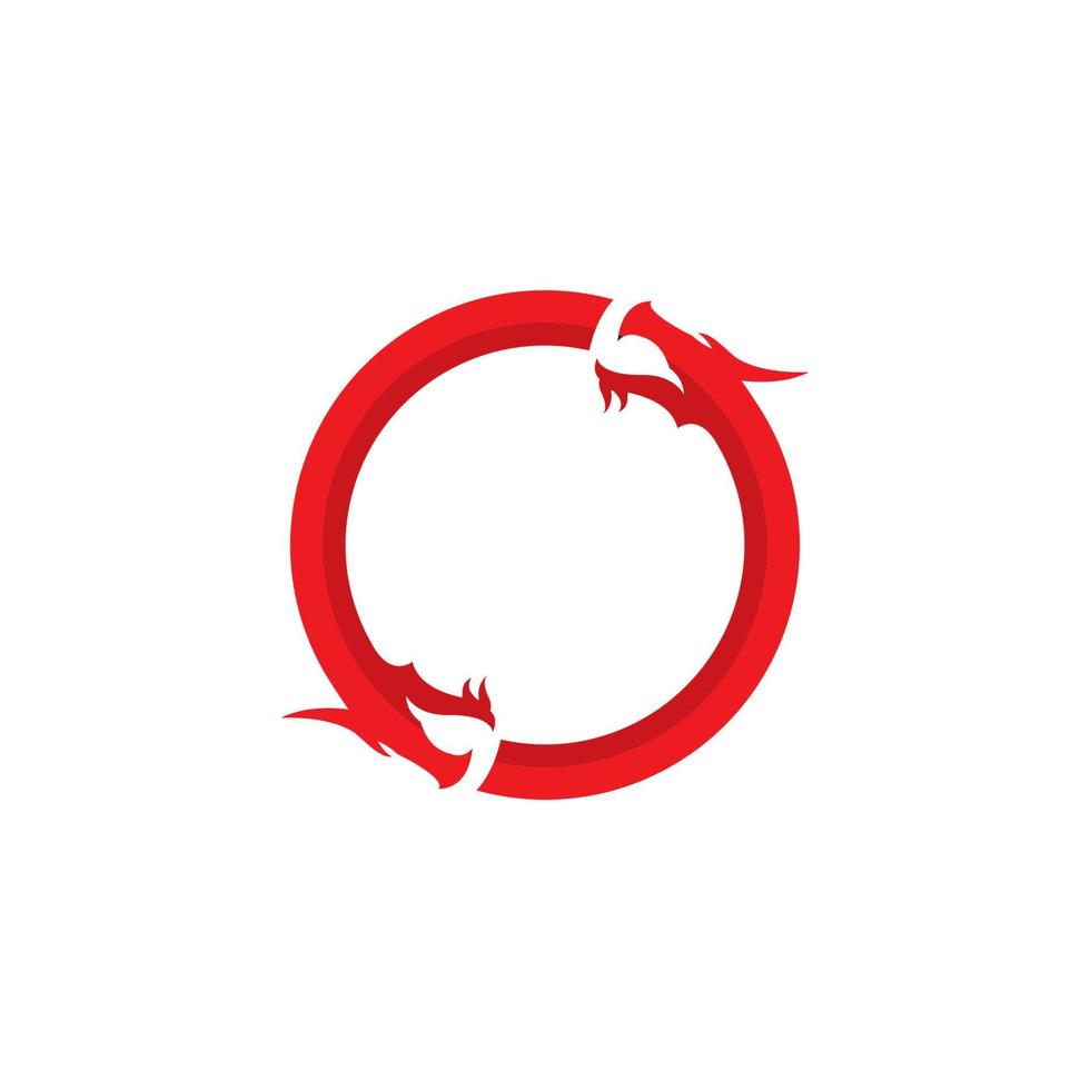 O brief logo met draak icoon illustratie vector