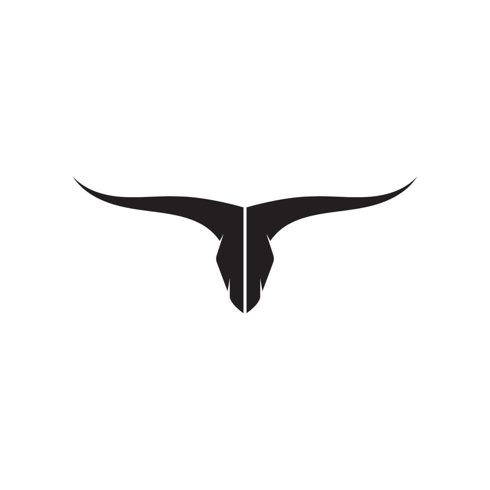 stier hoofd logo vector icoon illustratie
