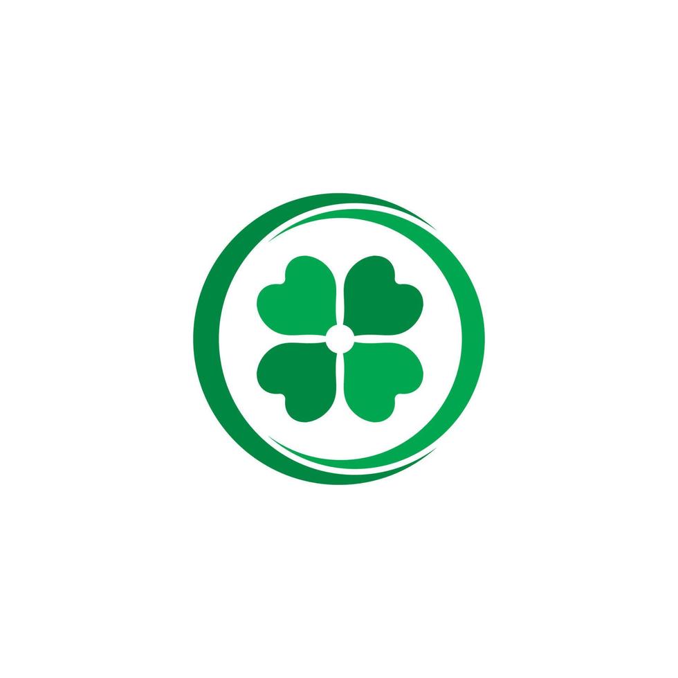 Klaver blad logo sjabloon ontwerp vector