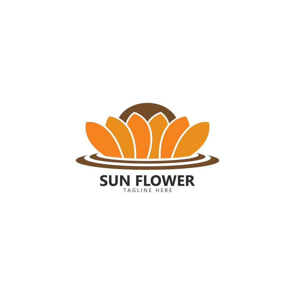 zon bloem bloemen logo vector icoon