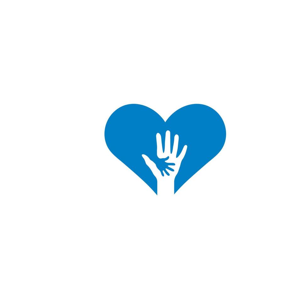 liefde zorg logo vector icoon