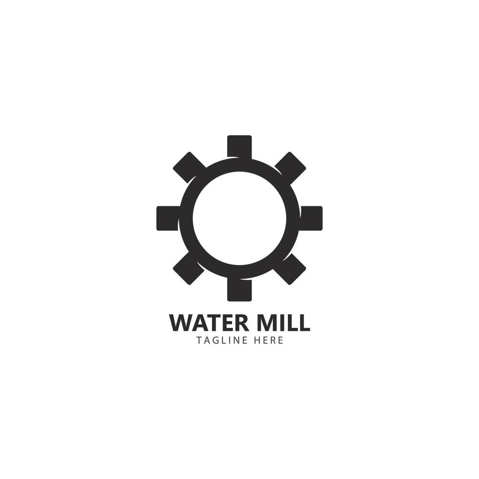 water molen logo vector icoon concept illustratie