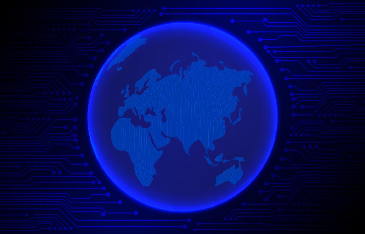 modern cyberveiligheid technologie achtergrond met wereld wereldbol vector
