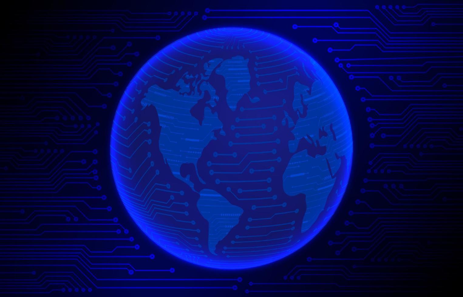 modern cyberveiligheid technologie achtergrond met wereld wereldbol vector