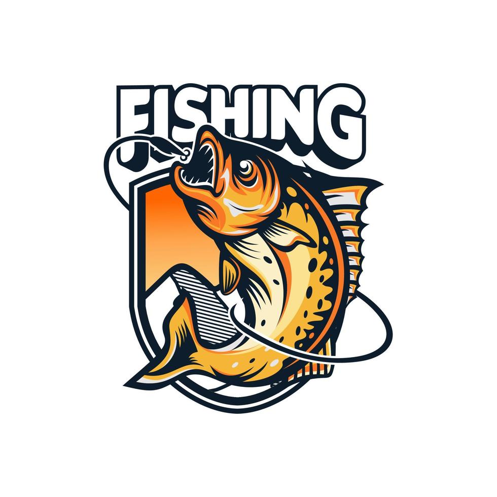 visvangst toernooi wijnoogst logo vector