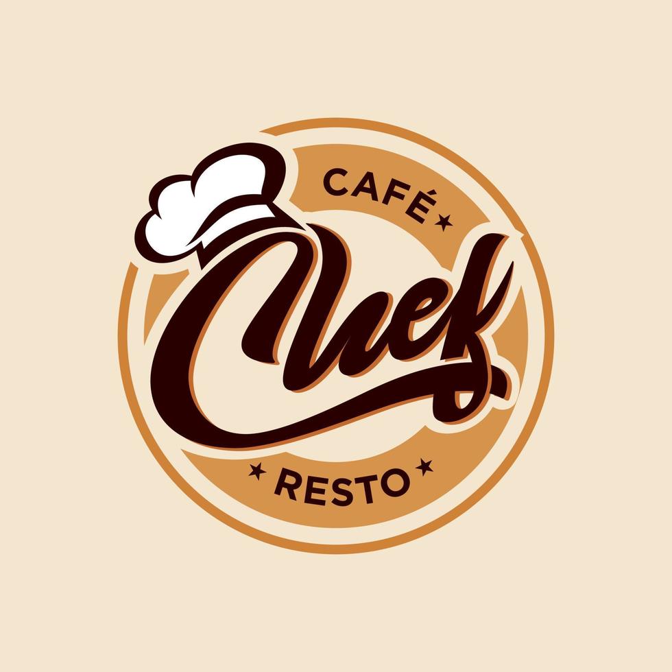 keuken chef logo sjabloon premie vector