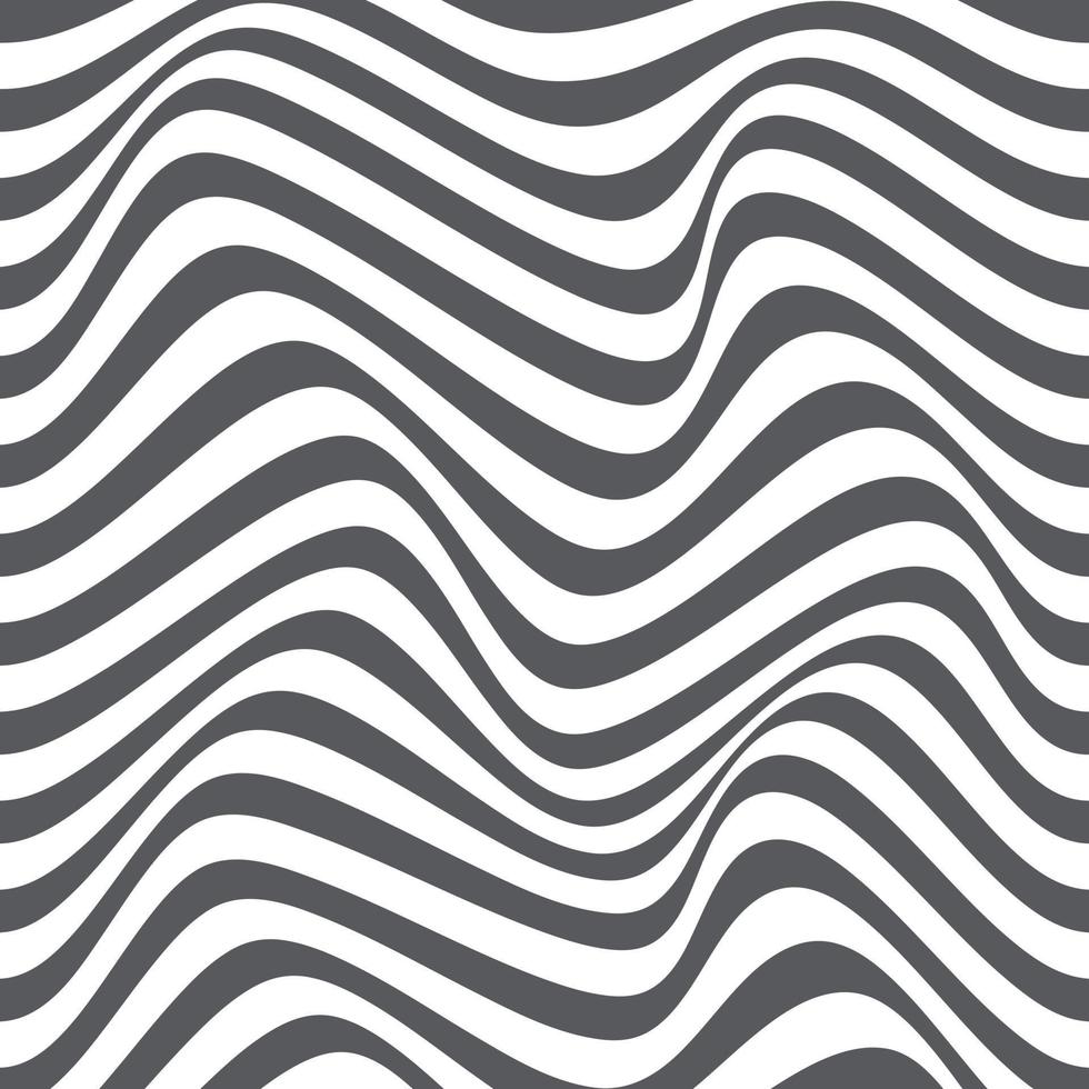 gemakkelijk zwart wit Golf patroon. vector