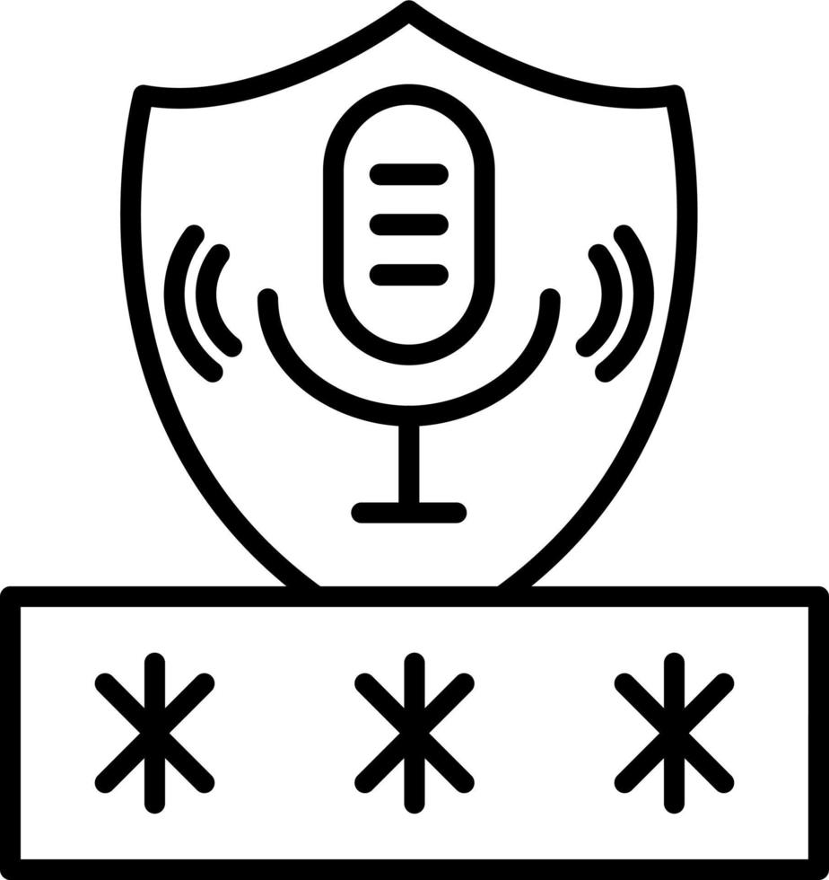 stem toegang veiligheid vector icoon