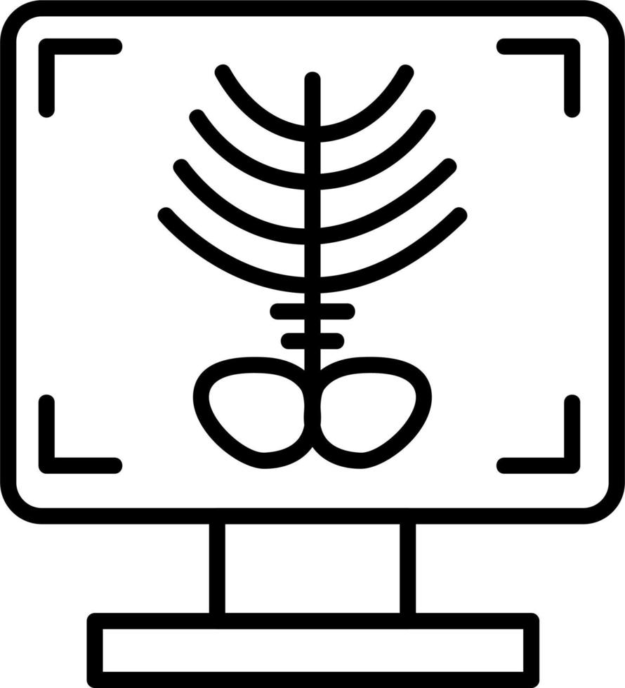 röntgenstraal bot vector icoon