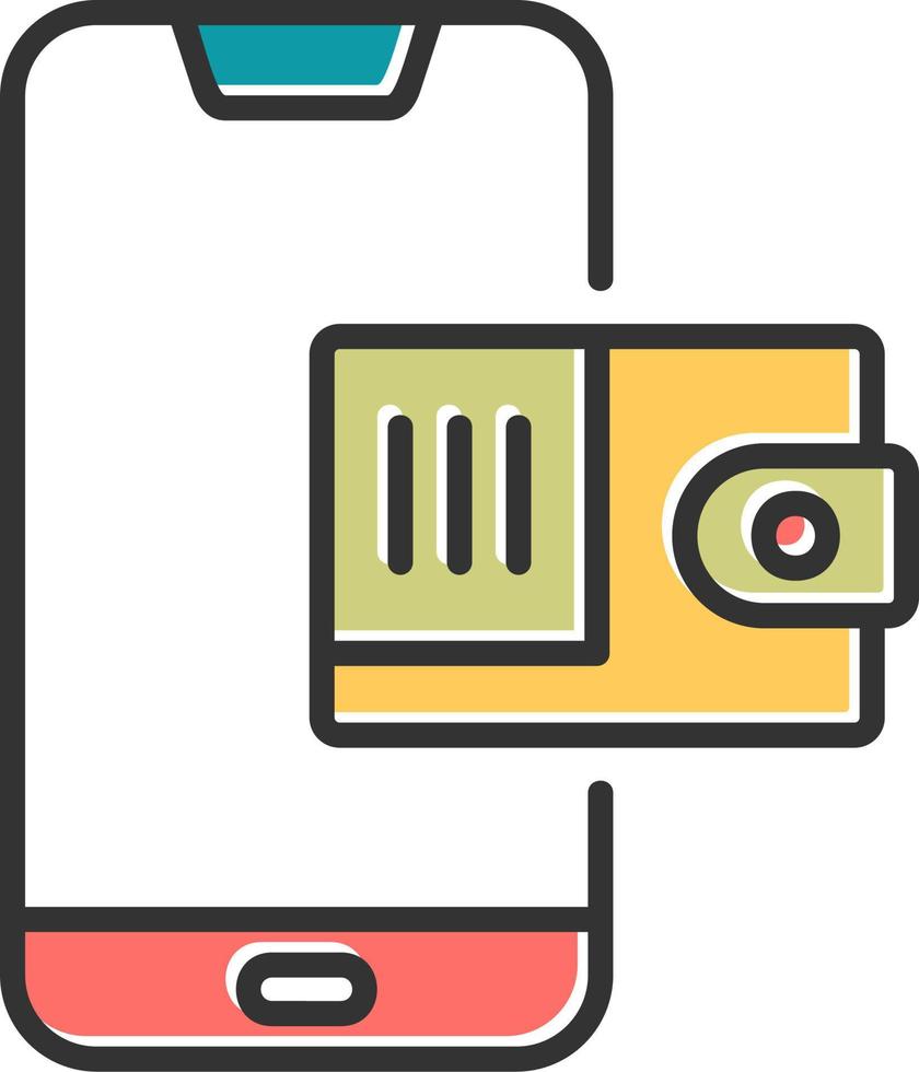 mobiel portemonnee vector icoon