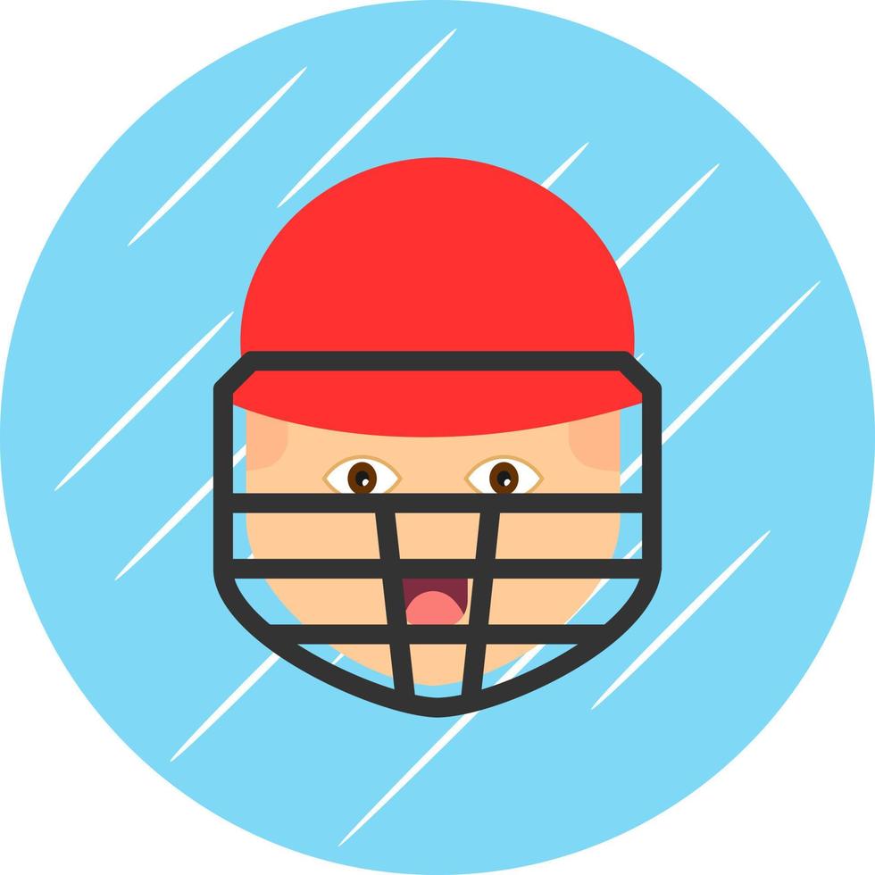 cricketspeler vector icoon ontwerp