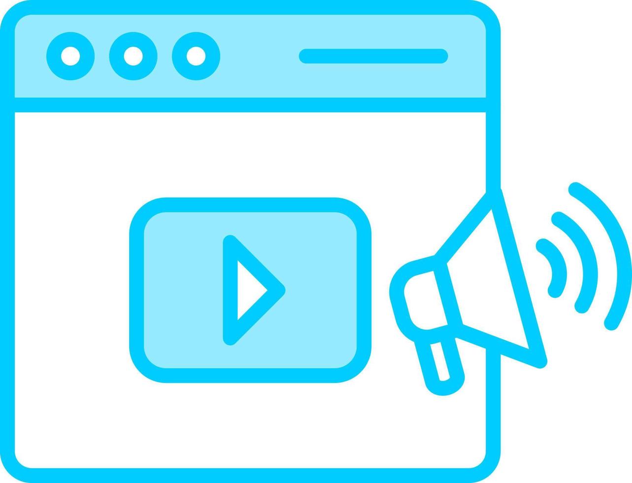 videomarketing vectorpictogram vector