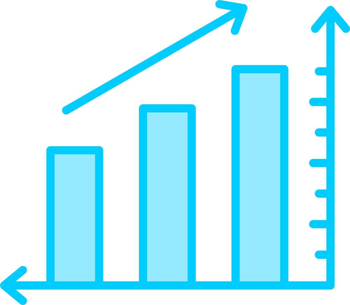statistieken toenemen vector icoon