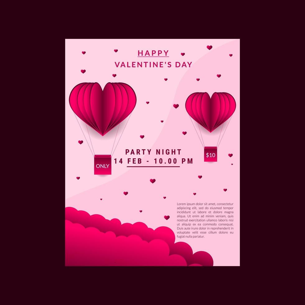 Valentijnsdag partij kaart vector