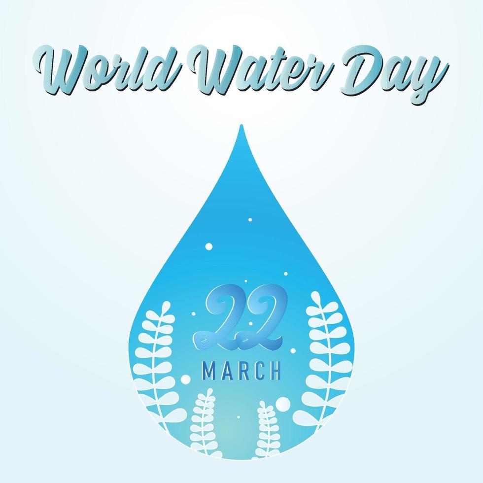 wereld water dag ontwerp vector