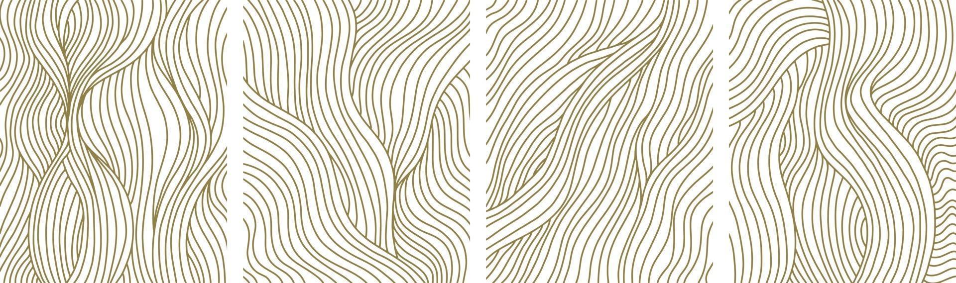 trendy eigentijdse set van abstracte creatieve geometrische minimalistische artistieke handgeschilderde compositie kunst landschapssjabloon. vector posters voor wanddecoratie in vintage stijl