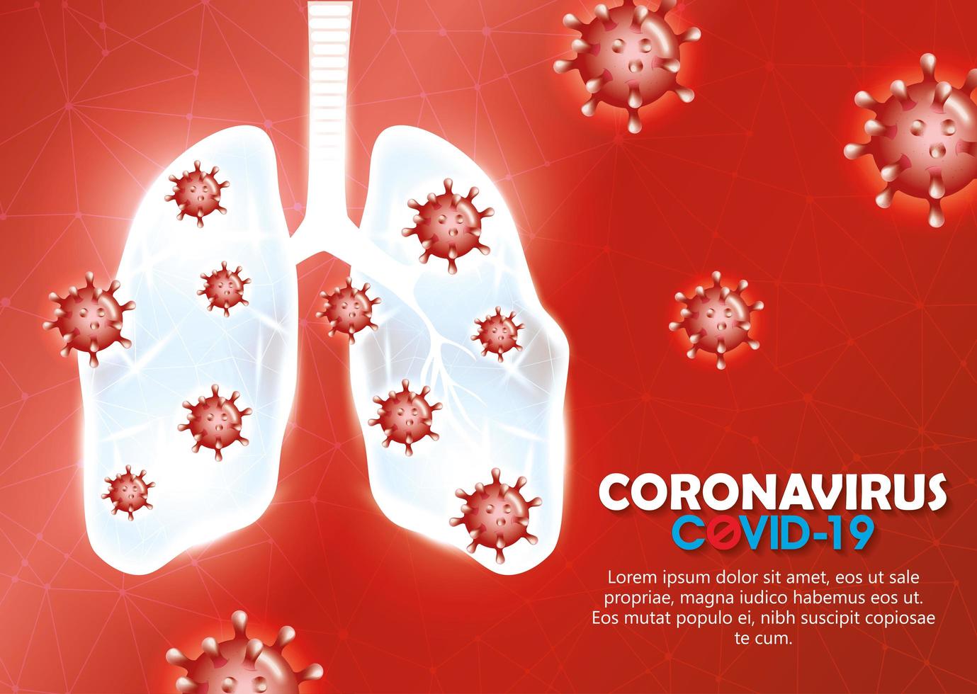coronavirus campagne achtergrond vector