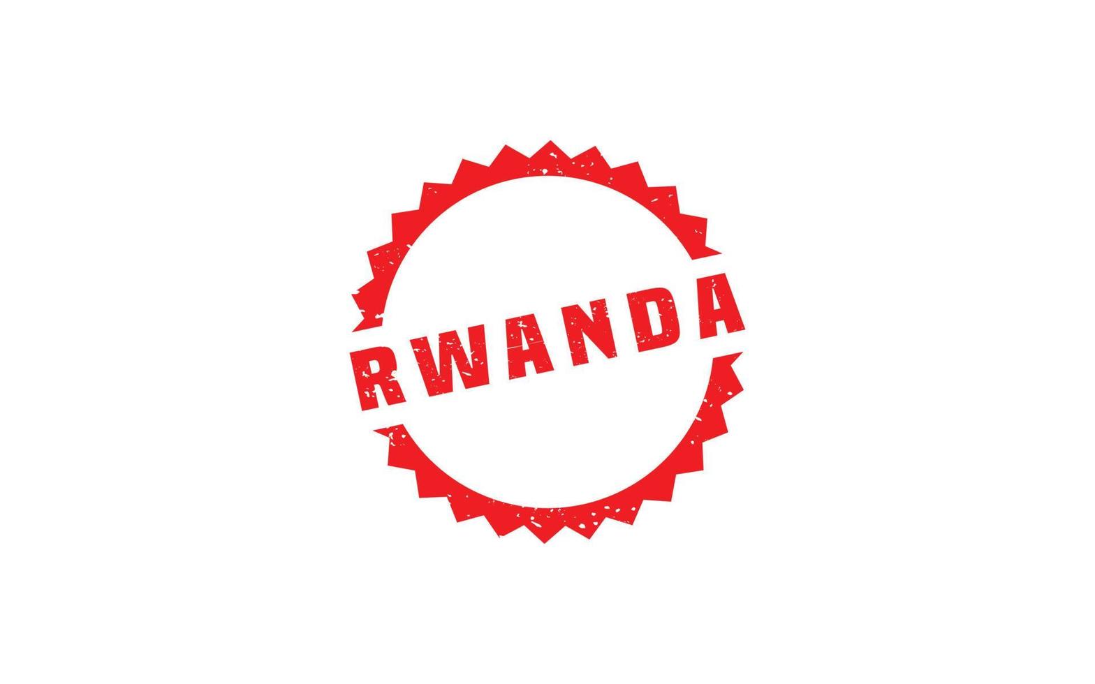 rwanda postzegel rubber met grunge stijl Aan wit achtergrond vector