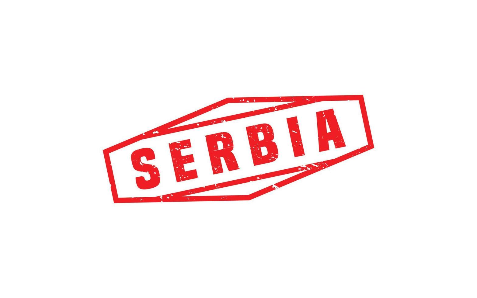 Servië postzegel rubber met grunge stijl Aan wit achtergrond vector