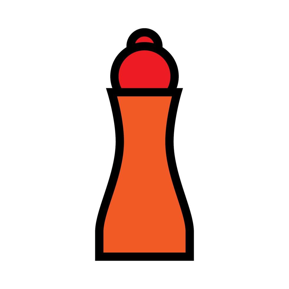 peper fles icoon lijn geïsoleerd Aan wit achtergrond. zwart vlak dun icoon Aan modern schets stijl. lineair symbool en bewerkbare hartinfarct. gemakkelijk en pixel perfect beroerte vector illustratie