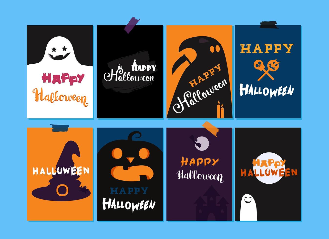 happy halloween belettering vector