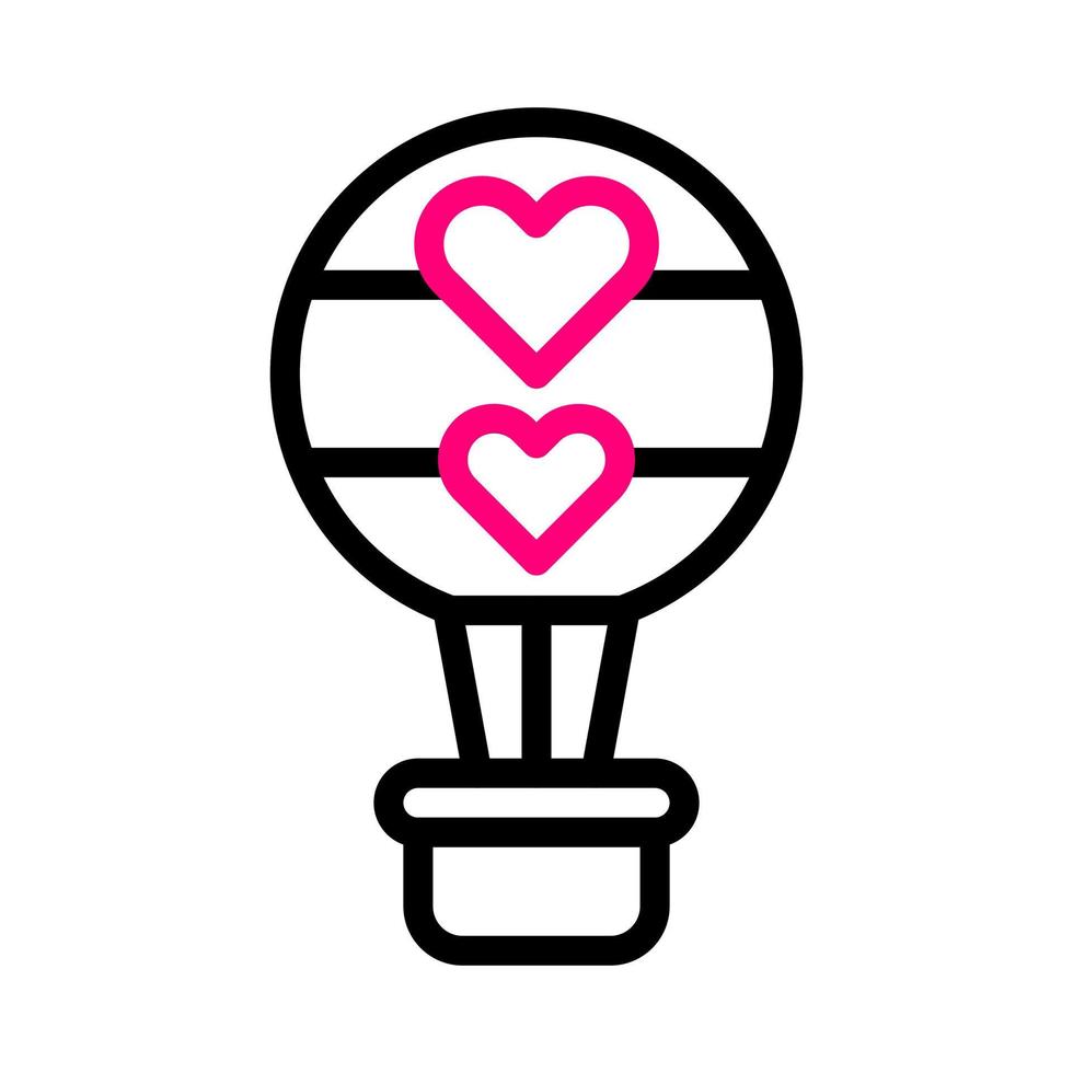 lucht ballon icoon duokleur roze stijl Valentijn illustratie vector element en symbool perfect.