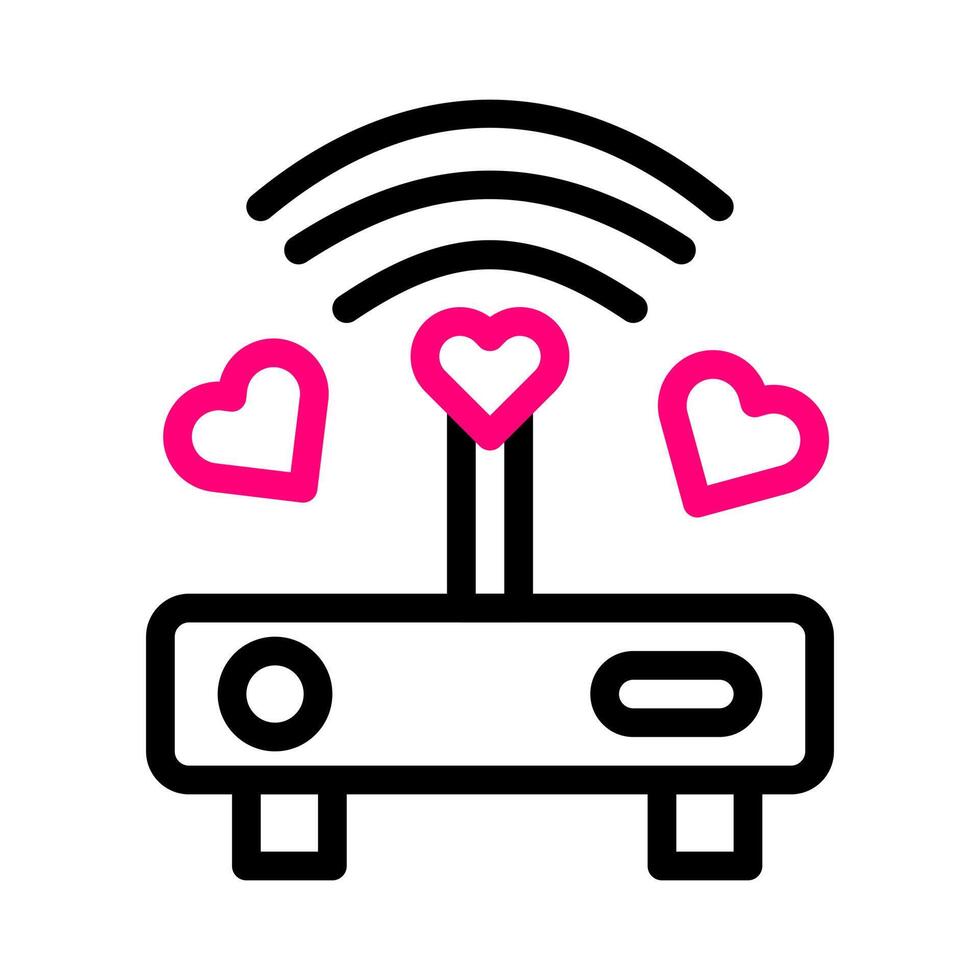 signaal icoon duokleur roze stijl Valentijn illustratie vector element en symbool perfect.