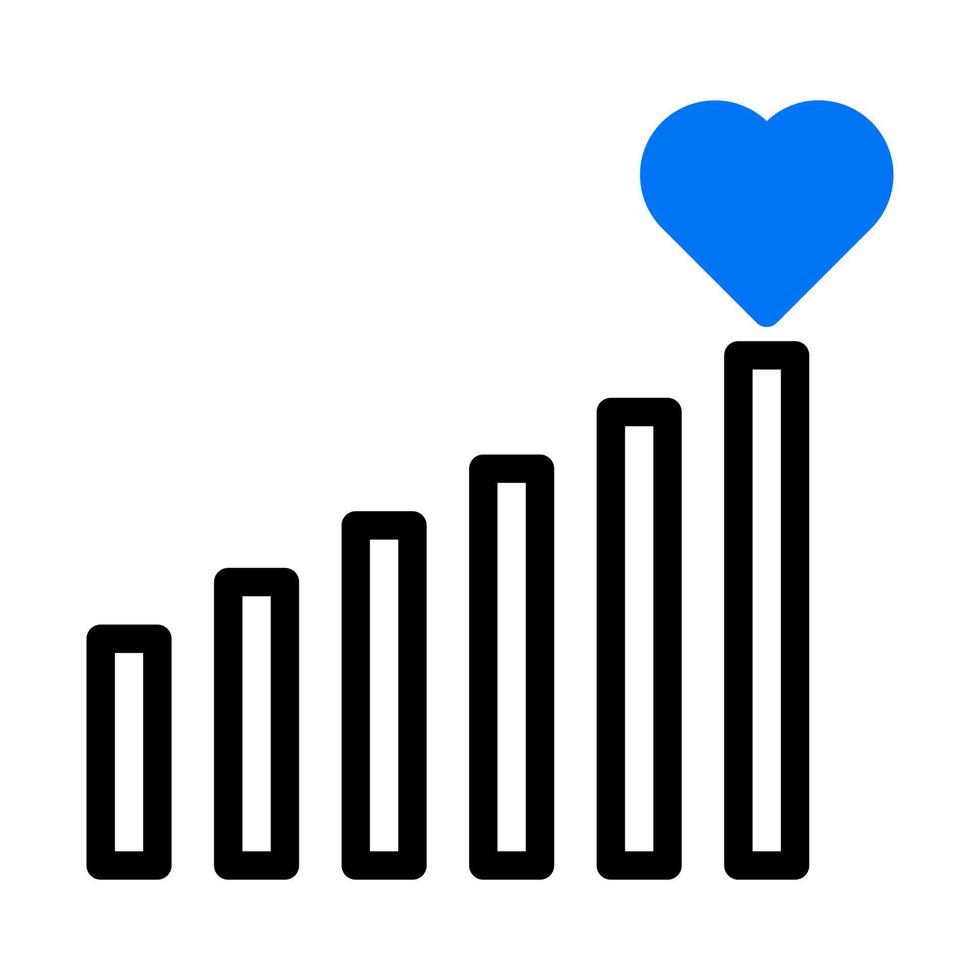 signaal icoon duotoon blauw stijl Valentijn illustratie vector element en symbool perfect.