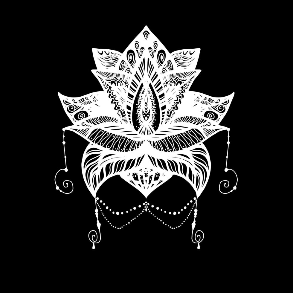 bloem lotus tattoo vector