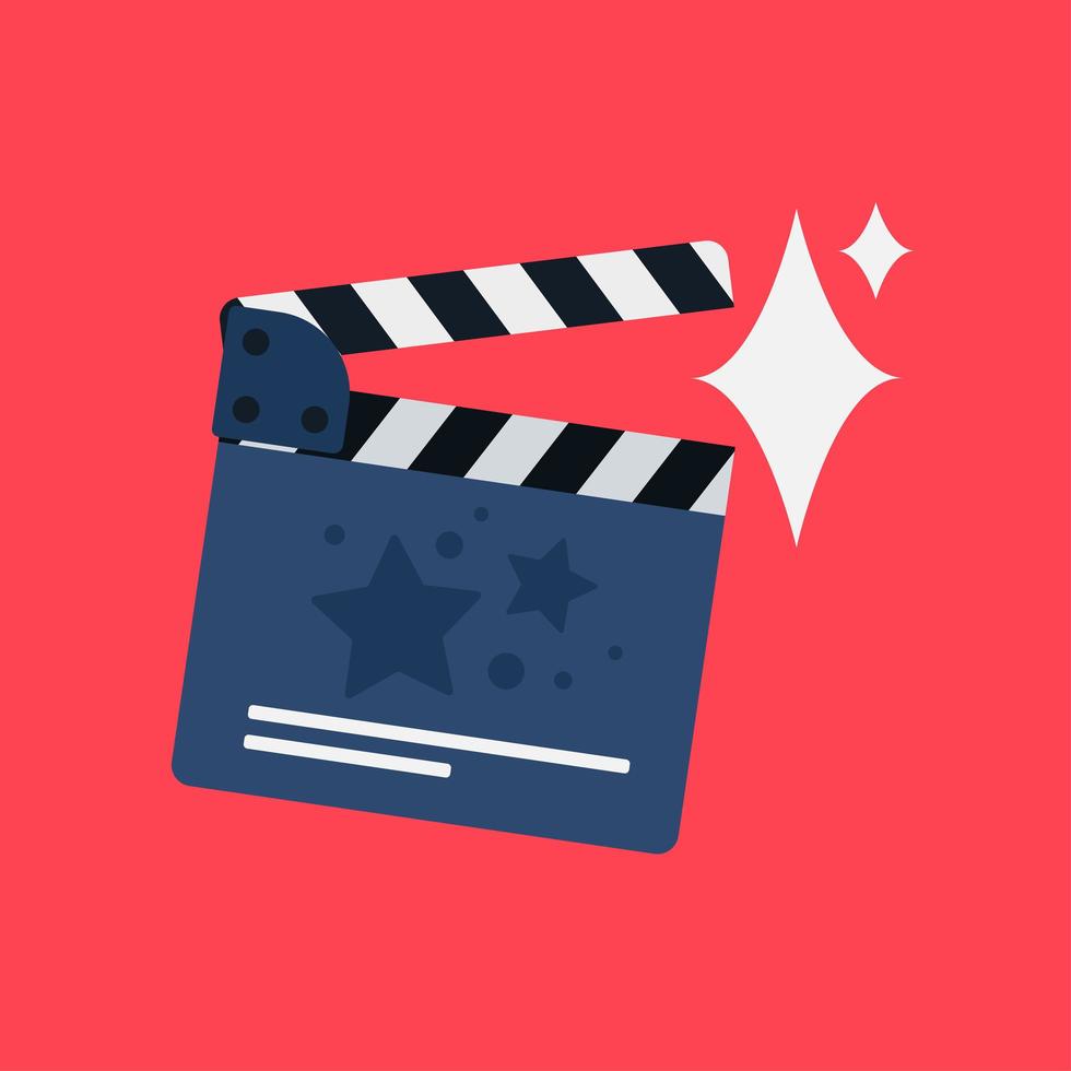 platte film Filmklapper vector