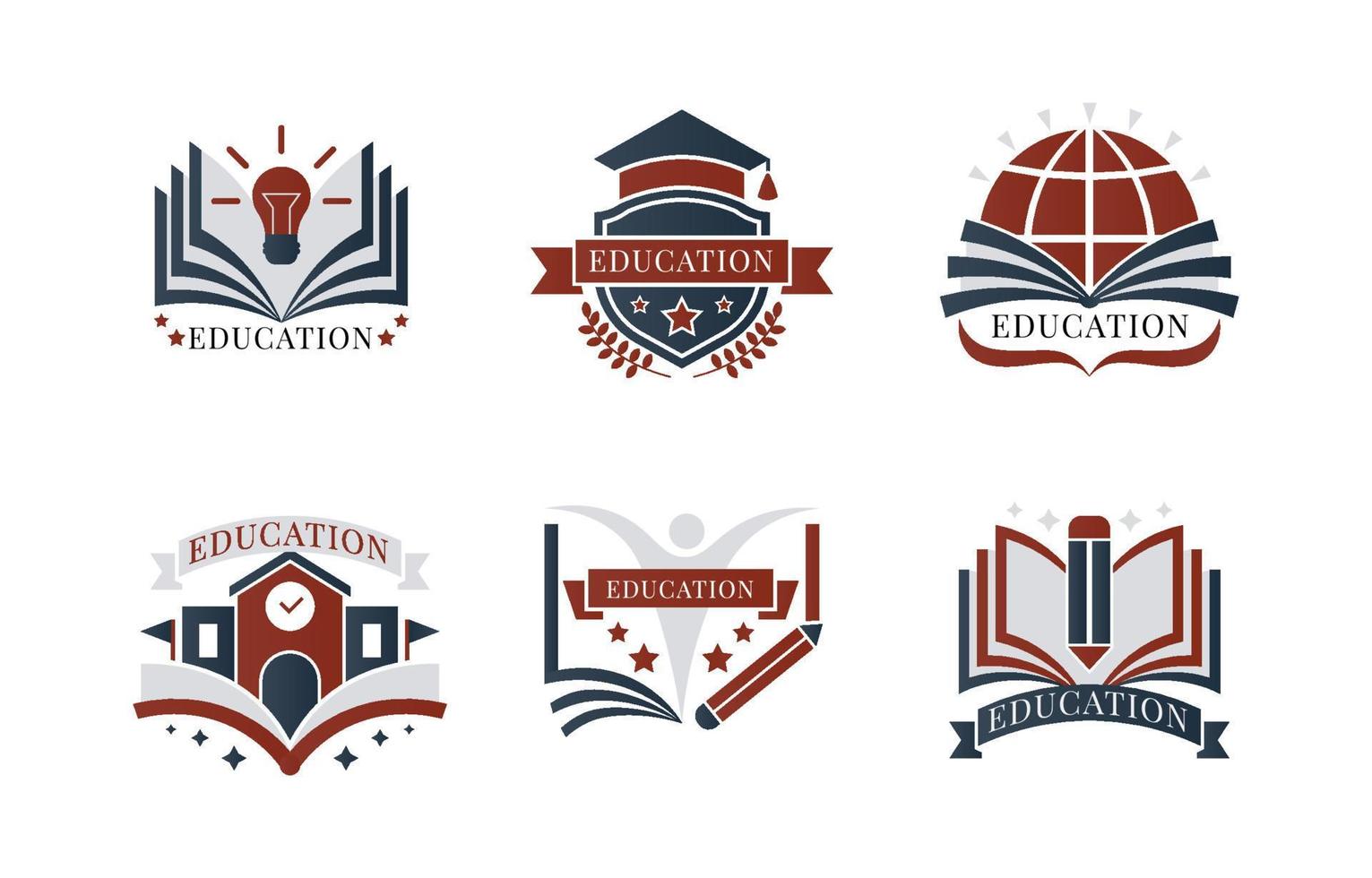 academisch en onderwijs logo vector