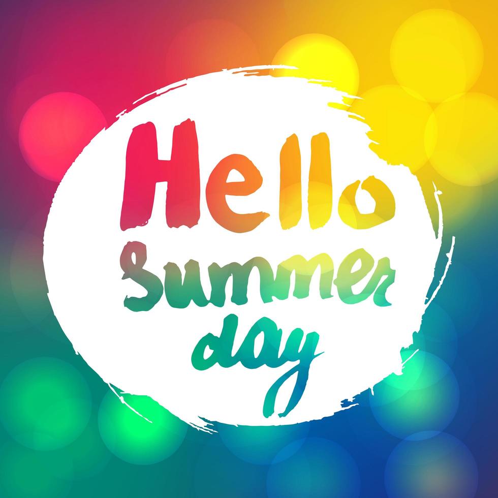 hallo zomer belettering vector