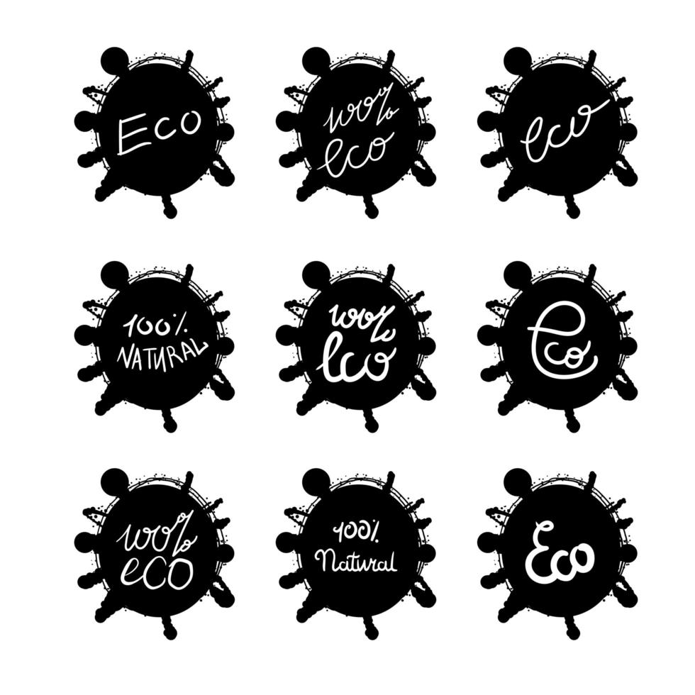 eco natuurlijke belettering vector