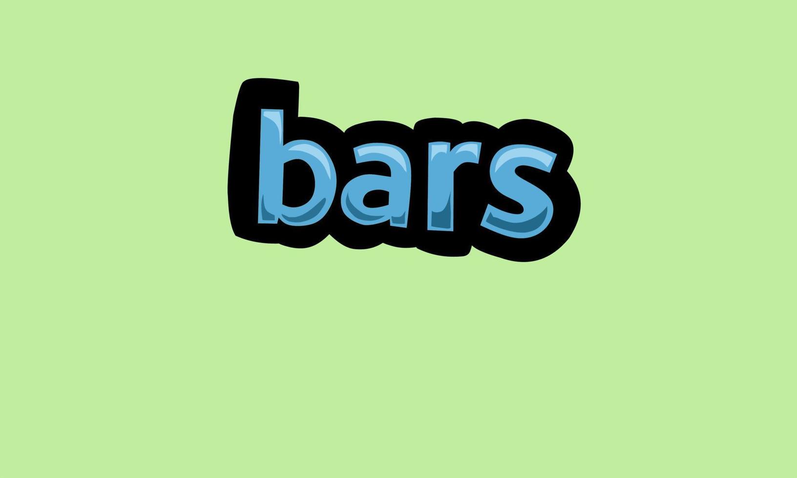 bars schrijven vector ontwerp Aan een groen achtergrond